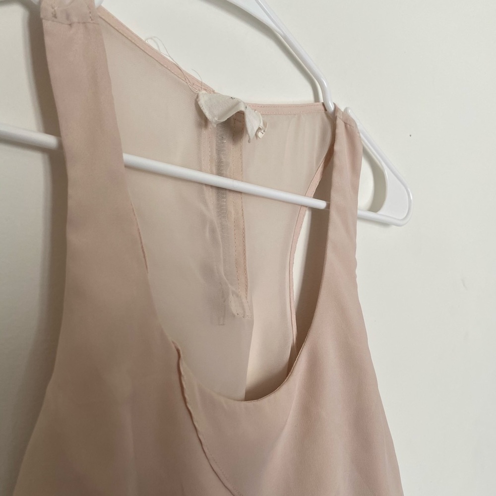 Lush Tan Ruffle Tank Top Women’s Size Medium